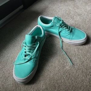 NWOT teal blue green vans